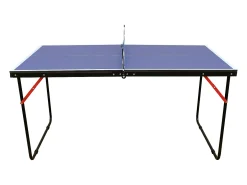 Mini mesa de pingue-pongue azul, com raquetes, bolas e rede, C137 x L76 x A67 cm, DENIS
