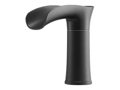 Misturador de Banheira Romana SucceBuy, Torneira de Banheira com 3 Furos, Cascata, em Liga de Zinco, com 2 Maçanetas, Controlo de Temperatura, Preto Fosco