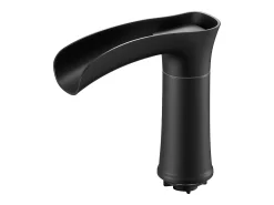 Misturador de Banheira Romana SucceBuy, Torneira de Banheira com 3 Furos, Cascata, em Liga de Zinco, com 2 Maçanetas, Controlo de Temperatura, Preto Fosco
