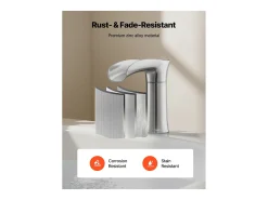 Misturador de Banheira Romana SucceBuy, Torneira de Banho Cascata, Conjunto de Torneiras 3 Furos com 2 Maçanetas, em Liga de Zinco, Montagem sobre Bancada