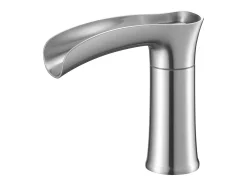 Misturador de Banheira Romana SucceBuy, Torneira de Banho Cascata, Conjunto de Torneiras 3 Furos com 2 Maçanetas, em Liga de Zinco, Montagem sobre Bancada