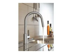Misturador de Cozinha GROHE Get com Ducha Extraível e Bico em U - Supersteel