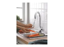 Misturador de cozinha GROHE Feel cromado com chuveiro e bico alto