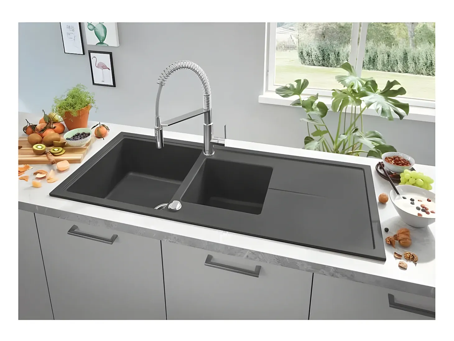 Misturador de cozinha GROHE Get com chuveiro extraível profissional