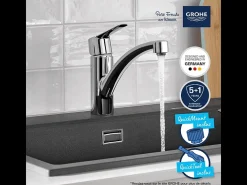 Misturador de Lavatório GROHE Start Cromado 140° Termostático