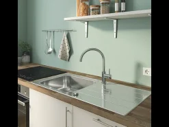 Misturador monocomando de lava-louças GROHE termostático em metal 33,2 cm