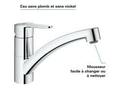 Misturador monocomando para lava-louça GROHE Start Eco - Bica baixa, Cromado, Garantia de 5 anos