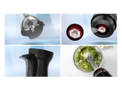 Mixer Mergulhador Bosch ErgoMaster Série 4 1000W com 4 Lâminas QuattroBlade, Tigela Misturadora e Mini Picador