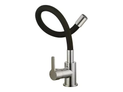 Mémory misturador para lava-loiça em aço inoxidável com mangueira flexível com memória de forma Essebagno