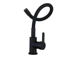Mémory misturador para lava-loiça preto com mangueira flexível com memória de forma Essebagno
