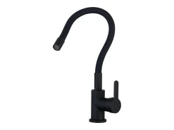 Mémory misturador para lava-loiça preto com mangueira flexível com memória de forma Essebagno