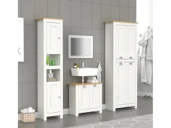 Mobiliário de casa de banho armário alto Balusa Branco A. 180 x L. 42 x P. 30 cm