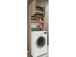 Mobiliário de casa de banho armário de máquina de lavar Jutas Sonoma Oak B. 64 x A. 190 x P. 25 cm