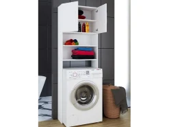 Mobiliário de casa de banho armário de máquina de lavar Jutas Branco B. 64 x A. 190 x P. 25 cm