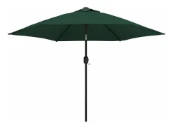 Mobiliário de jardim com guarda-sol de braço articulado verde de 3 m 02_0008601