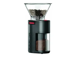 Moedor de café elétrico Bodum BISTRO 160W, moinho em inox, design preto eco-responsável Oeko-Tex