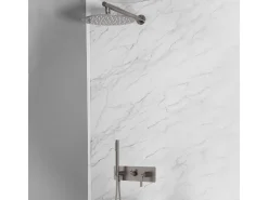 Molette Coluna de duche encastrável mecânica em aço inoxidável Essebagno