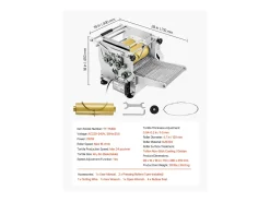 Máquina Automática para Tortillas SucceBuy, de Milho, com Dois Moldes, para Restaurantes Caseiros, Food Trucks, Restaurantes e Cafés