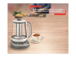 Máquina de chá Tefal Tastea BJ551B10 1,5L com 8 ajustes e cesto removível em aço inoxidável