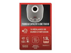 Máquina de chá Tefal Tastea BJ551B10 1,5L com 8 ajustes e cesto removível em aço inoxidável