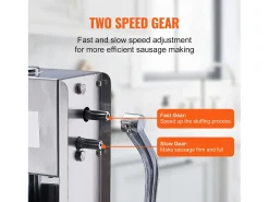 Máquina de Fazer Salsichas, SucceBuy Enchedor de Salsichas Manual de 7 Litros, Aço Inoxidável