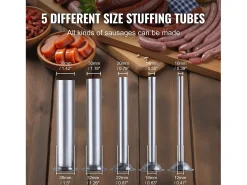 Máquina de Fazer Salsichas, SucceBuy Enchedor de Salsichas Manual de 7 Litros, Aço Inoxidável