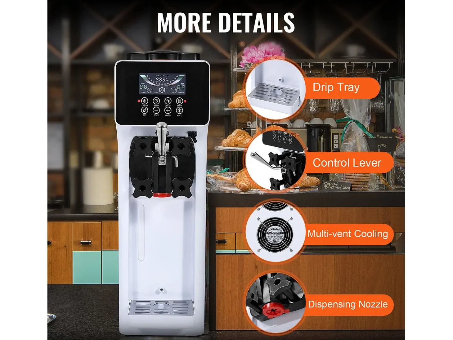 Máquina de Gelado Expresso de Bancada SucceBuy 10 L/H