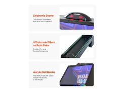 Máquina de Skeeball SucceBuy 274cm Lançar e Marcar Mesa de Jogo Arcade Marcador Eletrônico Sala de Jogos 4 Bolas