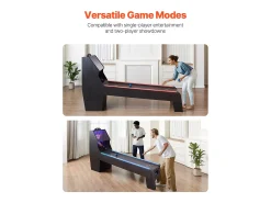 Máquina de Skeeball SucceBuy 274cm Lançar e Marcar Mesa de Jogo Arcade Marcador Eletrônico Sala de Jogos 4 Bolas