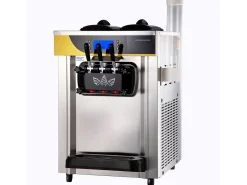 Máquina de Sorvete Mole SucceBuy, 22-30 L/H, 2200 W, Máquina de Sorvete Italiano Comercial Tronco 2x6 L