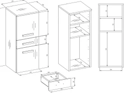 Móveis de banheiro, Branco Mate, 85 x 30 x 30 cm