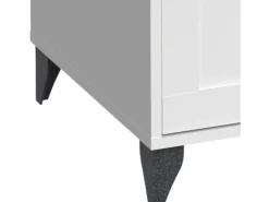Móveis de banheiro estilo nórdico Siena em branco e carvalho, 1 gaveta, 2 portas (sem pia)