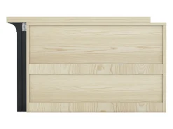 Móveis de bar、Buffet com mesa dobrável retrátil - grande espaço de arrumação - Natural e Preto