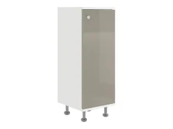 Móveis de casa de banho haaus Zaria, 1 porta, Gris Brillant/Branco, MDF, C 30 x L 35 x A 85 cm