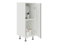 Móveis de casa de banho haaus Zaria, 1 porta, Gris Brillant/Branco, MDF, C 30 x L 35 x A 85 cm