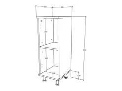 Móveis de casa de banho haaus Zaria, 1 porta, Gris Brillant/Branco, MDF, C 30 x L 35 x A 85 cm