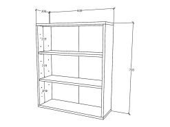 Móveis de casa de banho haaus Zaria, suspenso na parede, 2 portas, Branco/branco brilhante, MDF, C 60 x L 22 x A 72 cm