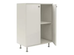 Móveis de casa de banho haaus Zaria, 2 Portas, Branco Brilhante/Branco, MDF, C 60 x L 35 x A 85 cm