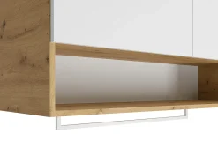 Móveis de lavandaria para máquina de lavar C122 cm branco e natural claro - NATAJI