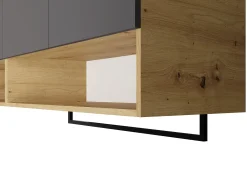 Móveis de lavandaria para máquina de lavar C182 cm antracite e natural - NATAJI