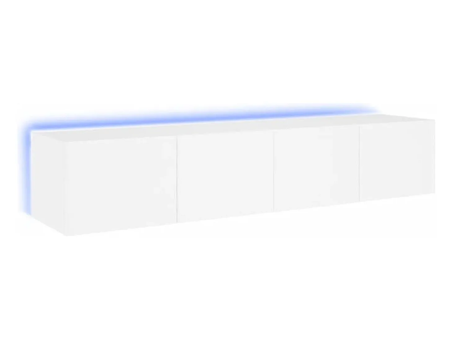 Móveis de parede p/ TV com luzes LED 2 pcs 80x35x31 cm branco