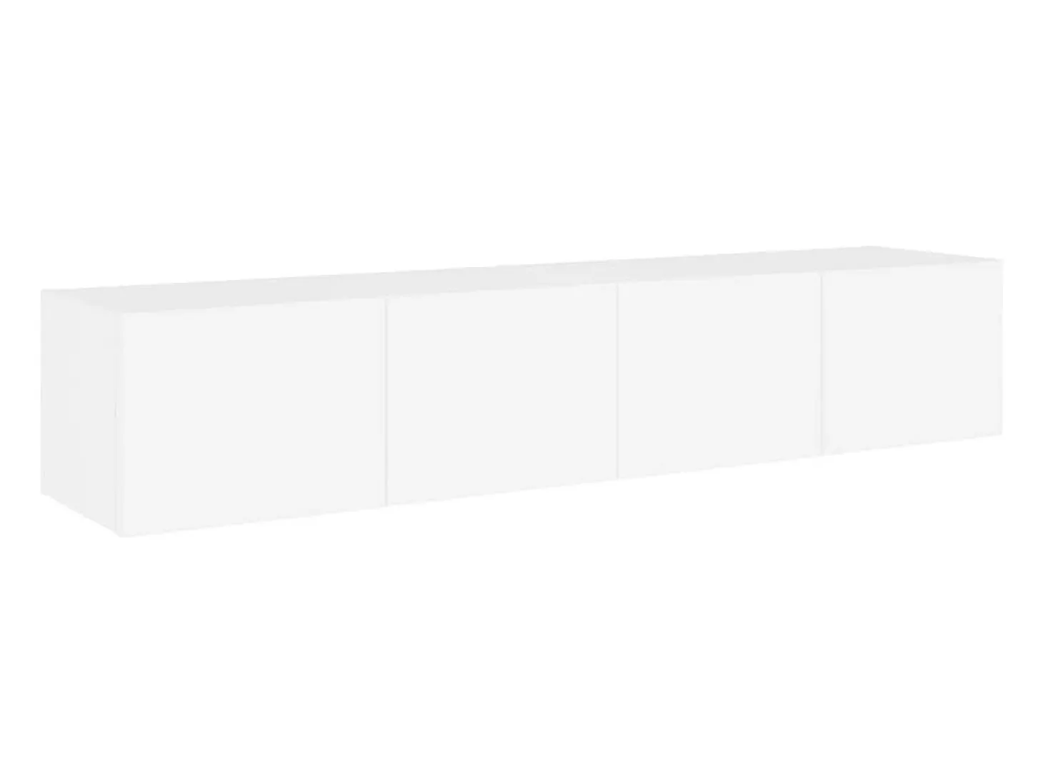 Móveis de parede p/ TV com luzes LED 2 pcs 80x35x31 cm branco