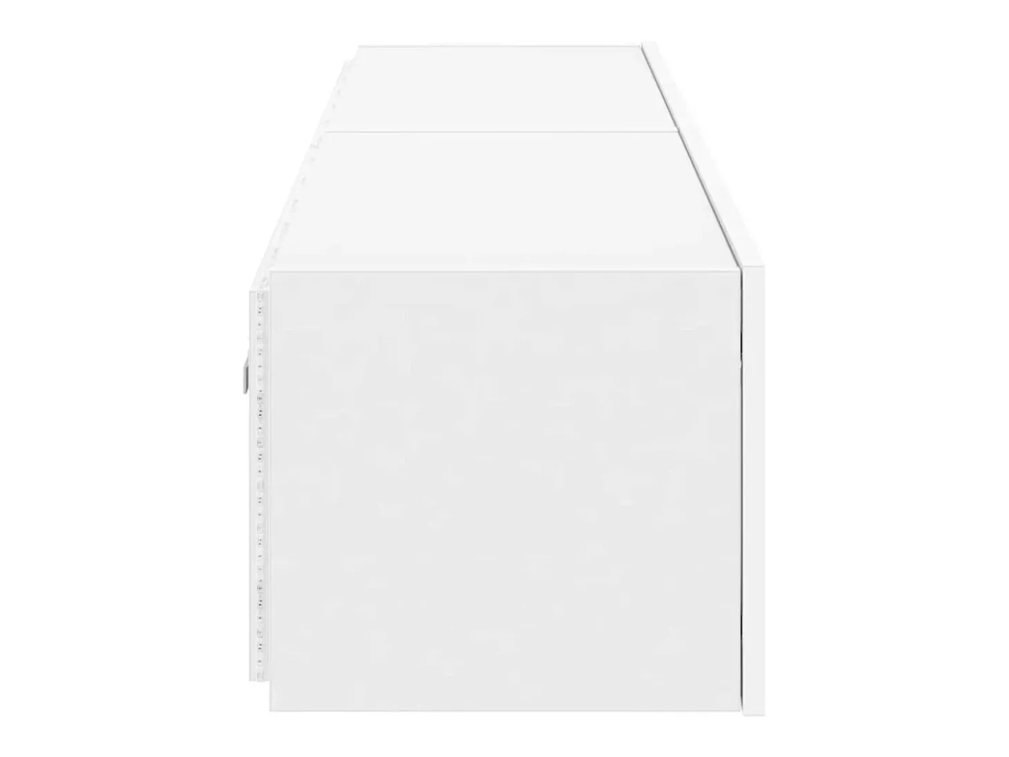 Móveis de parede p/ TV com luzes LED 2 pcs 80x35x31 cm branco