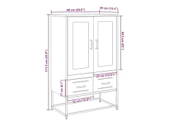 Móvel alto 68x39x111,5 cm aço verde azeitona