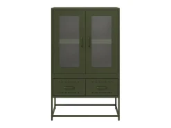 Móvel alto 68x39x111,5 cm aço verde azeitona