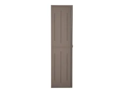 Móvel arrumação jardim 65x45x172 cm PP aspeto madeira castanho