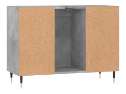 Móvel casa de banho 80x33x60 cm derivados madeira cinza cimento