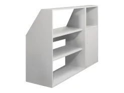 Móvel com inclinação 1 porta, 2 prateleiras e 1 nicho branco ADEZIO