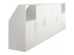 Móvel com inclinação 6 portas e 2 nichos branco ADEZIO