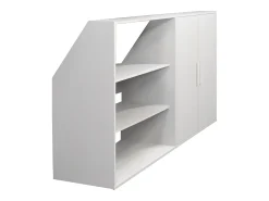 Móvel com inclinação 2 portas e 2 prateleiras branco ADEZIO